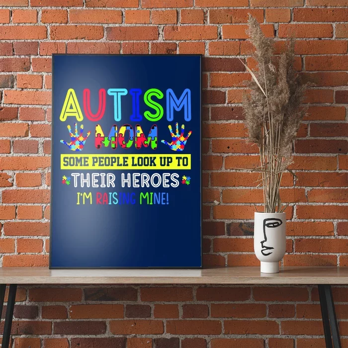 Autism Mom I'm Raising My Hero Awareness Puzzle Poster