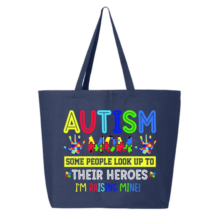 Autism Mom I'm Raising My Hero Awareness Puzzle 25L Jumbo Tote