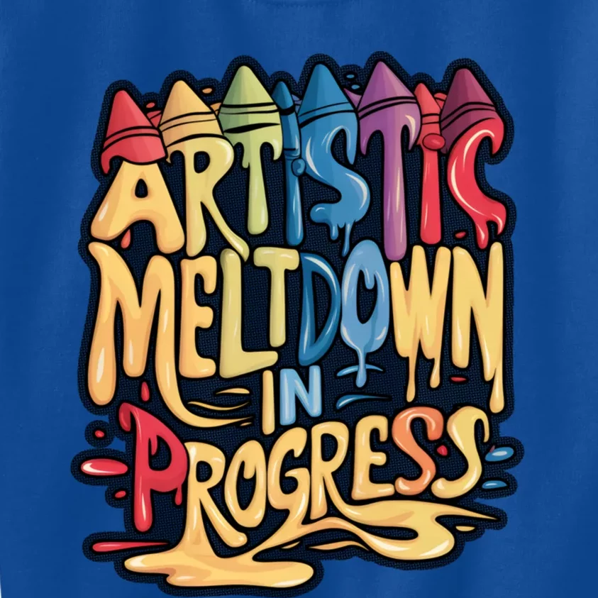 Artistic Meltdown In Progress Gift Kids Sweatshirt