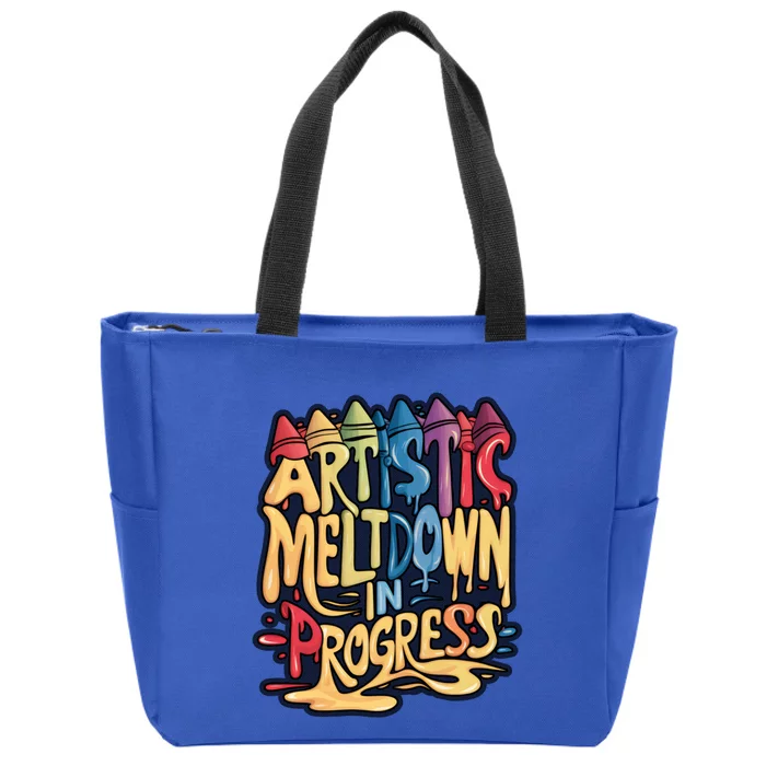 Artistic Meltdown In Progress Gift Zip Tote Bag