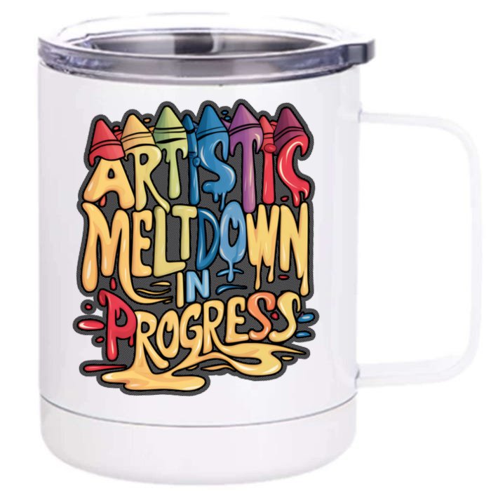 Artistic Meltdown In Progress Gift Front & Back 12oz Stainless Steel Tumbler Cup