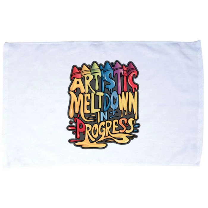 Artistic Meltdown In Progress Gift Microfiber Hand Towel