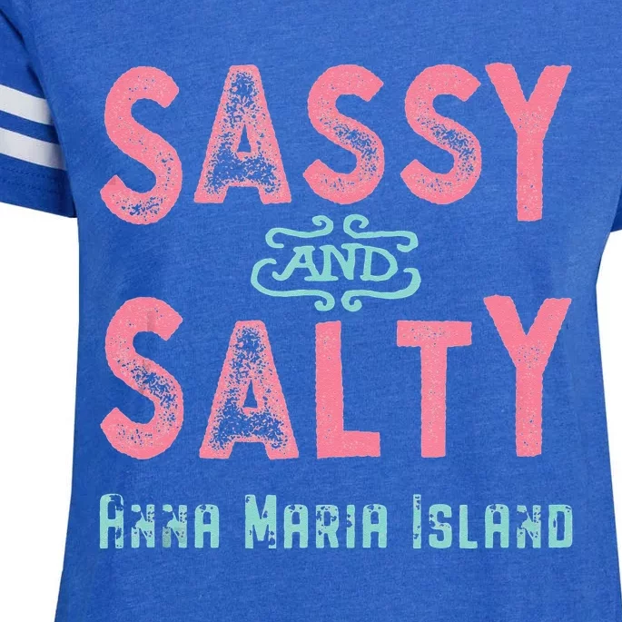 Anna Maria Island Florida Sassy Souvenir Enza Ladies Jersey Football T-Shirt