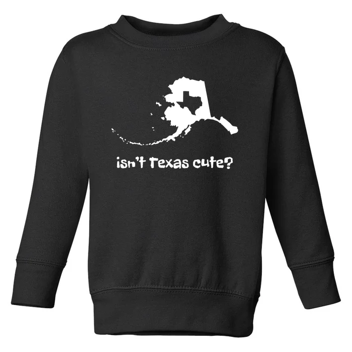 Alaska Map Isnt Texas Cute Funny Design Toddler Sweatshirt