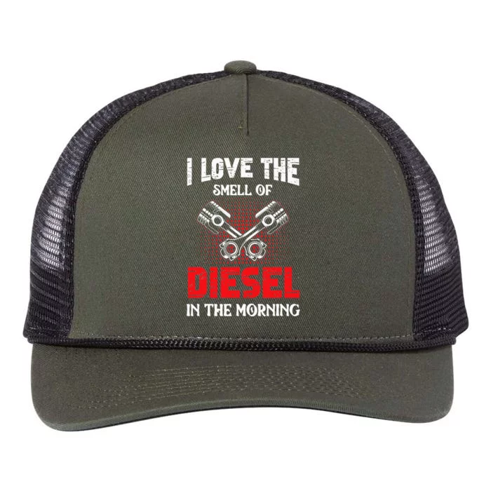 Auto Mechanic I Love The Diesel Smell Mechanical Retro Rope Trucker Hat Cap