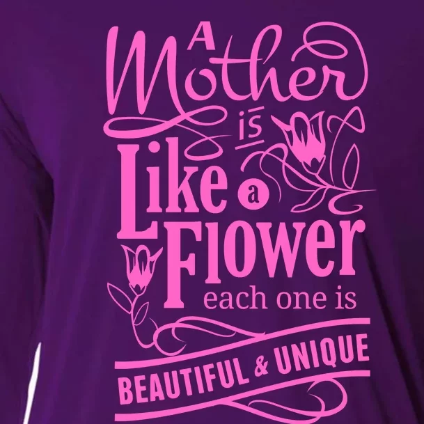 A Mother Is Like A Flower Cooling Performance Long Sleeve Crew