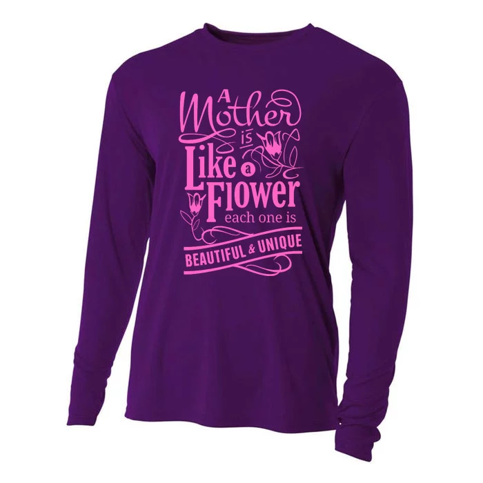 A Mother Is Like A Flower Cooling Performance Long Sleeve Crew