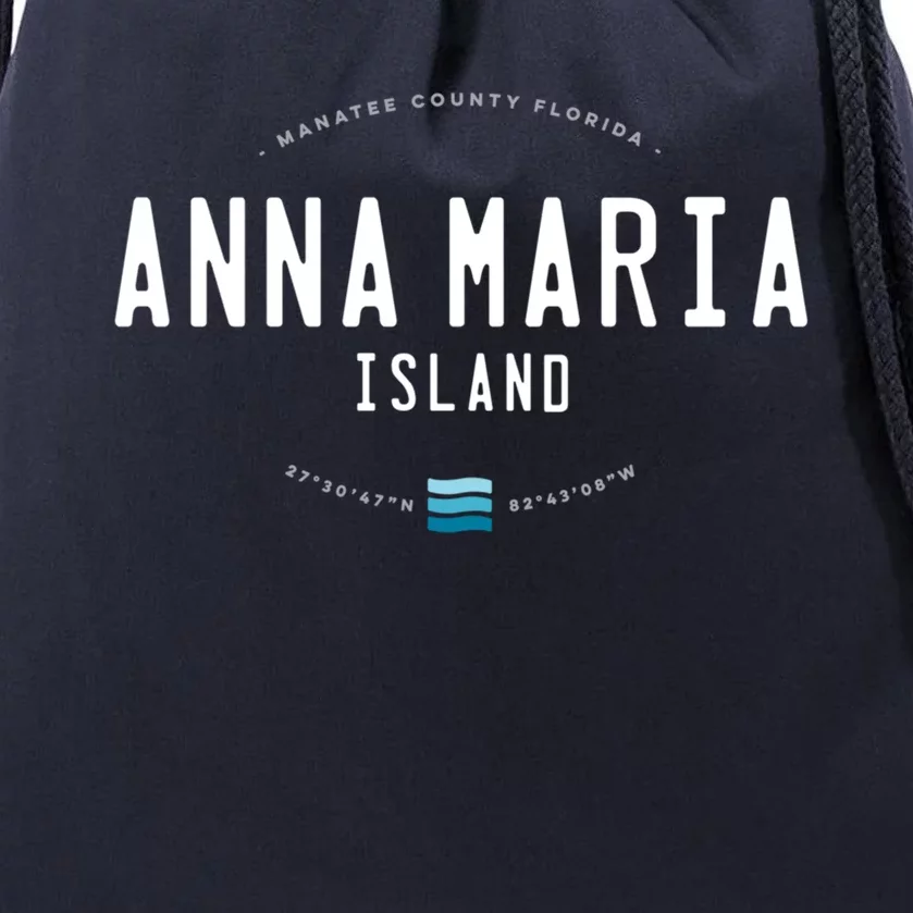 Anna Maria Island Florida Beach Waves Meaningful Gift Drawstring Bag