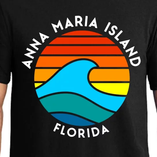 Anna Maria Island Florida Retro Wave Gift Pajama Set