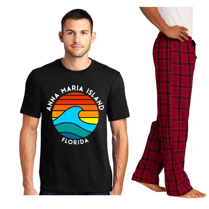 Anna Maria Island Florida Retro Wave Gift Pajama Set