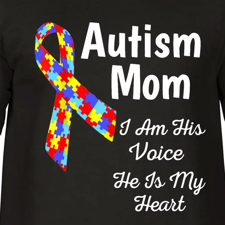 Autism Mom I Am His Voice He Is My Heart Comfort Colors T-Shirt