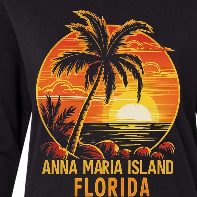 Anna Maria Island Florida Womens Cotton Relaxed Long Sleeve T-Shirt