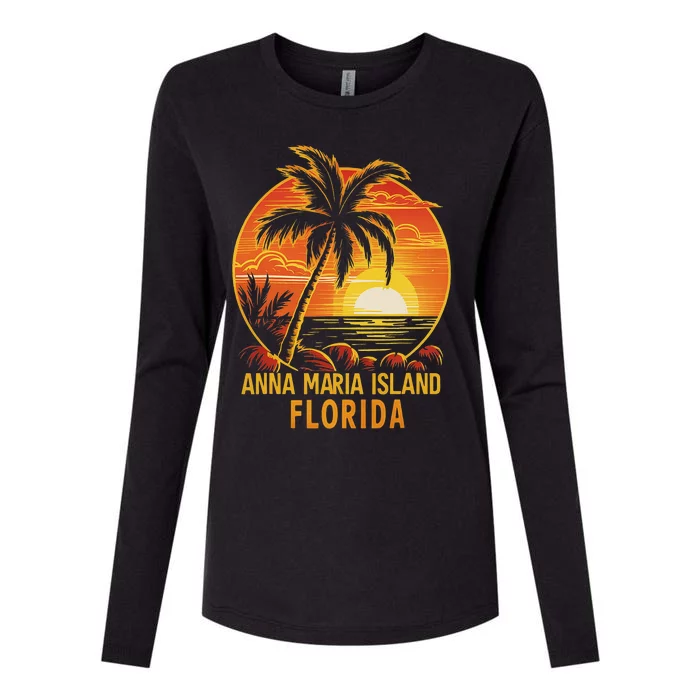 Anna Maria Island Florida Womens Cotton Relaxed Long Sleeve T-Shirt