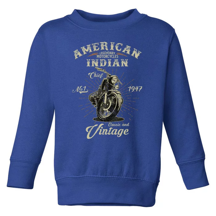 American M.O.T.O.R.Cy.C.L.E. In.D.I.An For Old Biker Toddler Sweatshirt