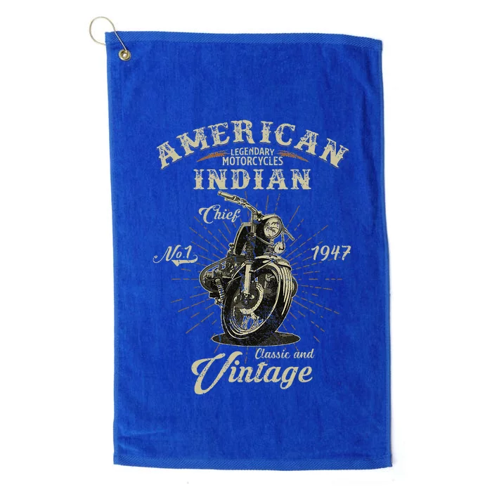 American M.O.T.O.R.Cy.C.L.E. In.D.I.An For Old Biker Platinum Collection Golf Towel