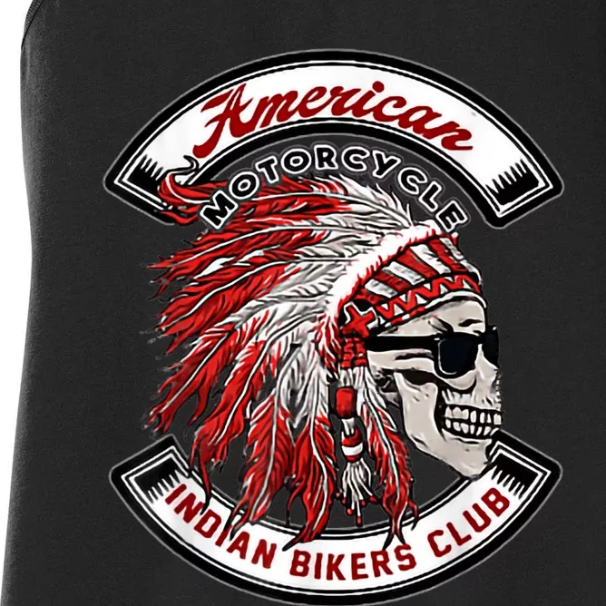 American Motorcycles Indian Biker Club Oldschool Choppers Women's Racerback Tank