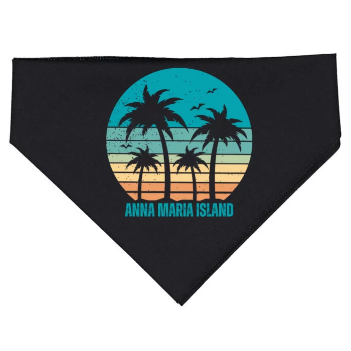 Anna Maria Island Vintage Sunset Vacation USA-Made Doggie Bandana