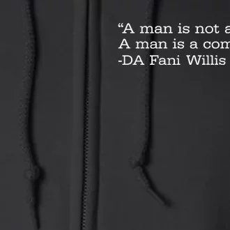 A Man Is Not A Plan. A Man Is A Companion Full Zip Hoodie