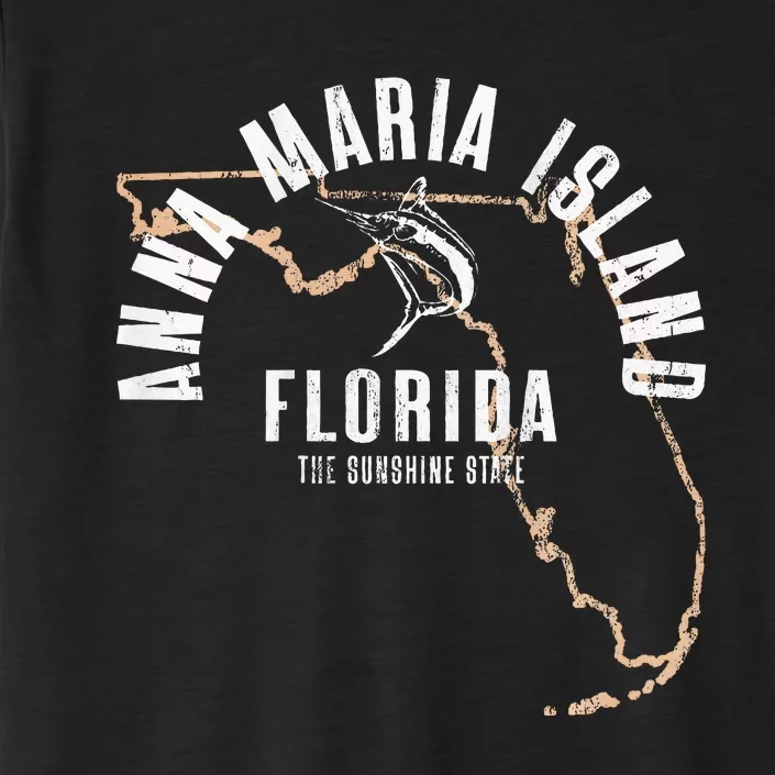 Anna Maria Island Florida Beach Fl Retro Beach Front & Back ChromaSoft Performance T-Shirt