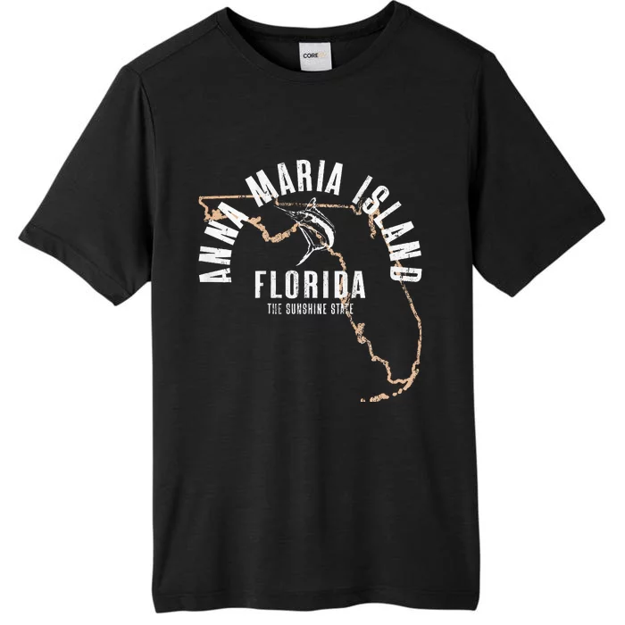 Anna Maria Island Florida Beach Fl Retro Beach Front & Back ChromaSoft Performance T-Shirt