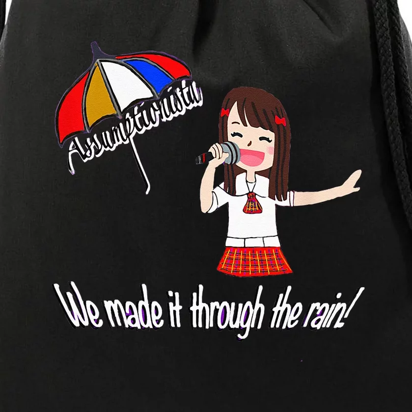 Assumptionista_We Made It Through The Rain! Drawstring Bag