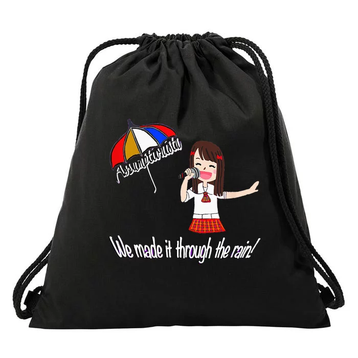 Assumptionista_We Made It Through The Rain! Drawstring Bag