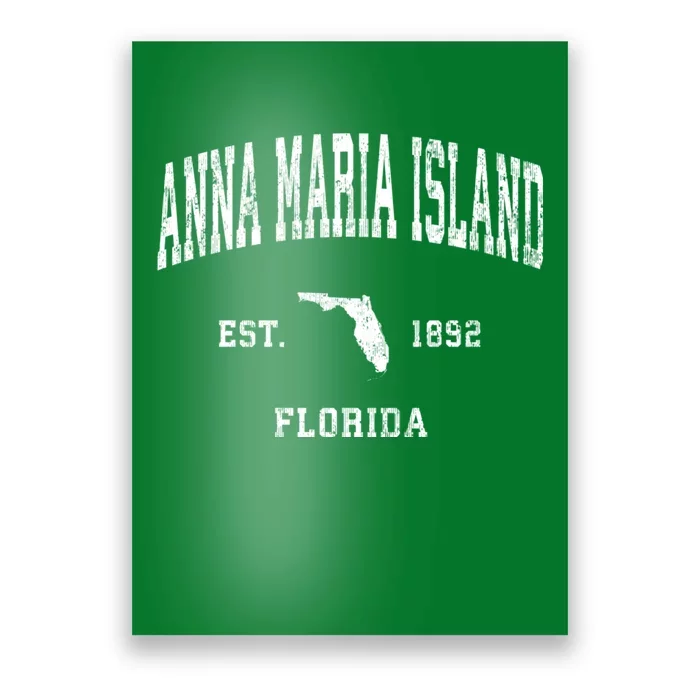 Anna Maria Island Florida Fl Vintage Athletic Poster