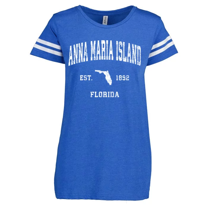 Anna Maria Island Florida Fl Vintage Athletic Enza Ladies Jersey Football T-Shirt