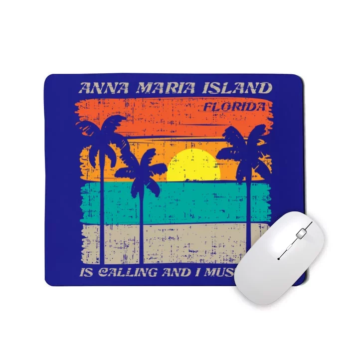 Anna Maria Island Florida Vintage Beach Retro Sunset Gift Mousepad