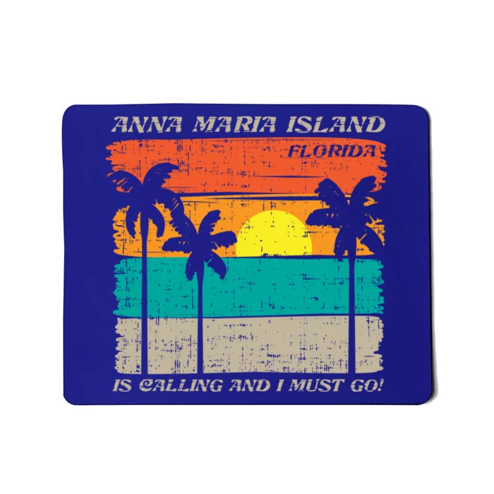 Anna Maria Island Florida Vintage Beach Retro Sunset Gift Mousepad