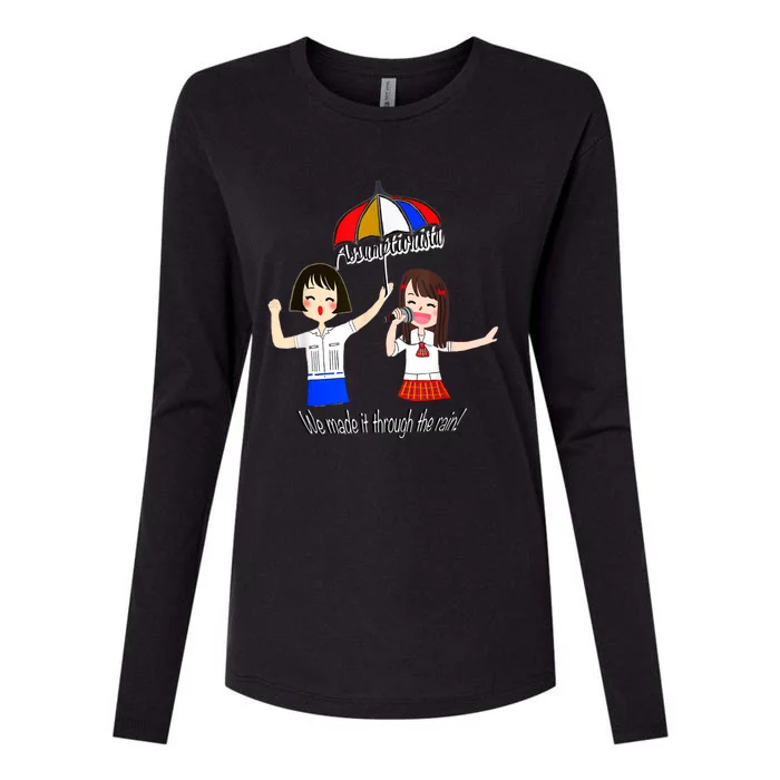 Assumptionista_We Made It Through The Rain! Womens Cotton Relaxed Long Sleeve T-Shirt