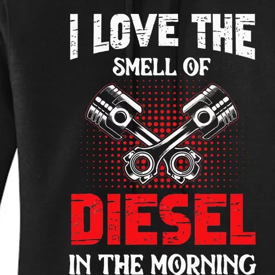 Auto Mechanic I Love The Diesel Smell Mechanical Women's Pullover Hoodie