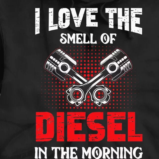 Auto Mechanic I Love The Diesel Smell Mechanical Tie Dye Hoodie