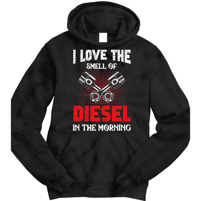 Auto Mechanic I Love The Diesel Smell Mechanical Tie Dye Hoodie