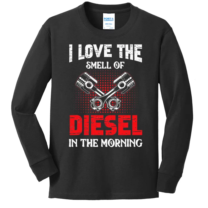 Auto Mechanic I Love The Diesel Smell Mechanical Kids Long Sleeve Shirt