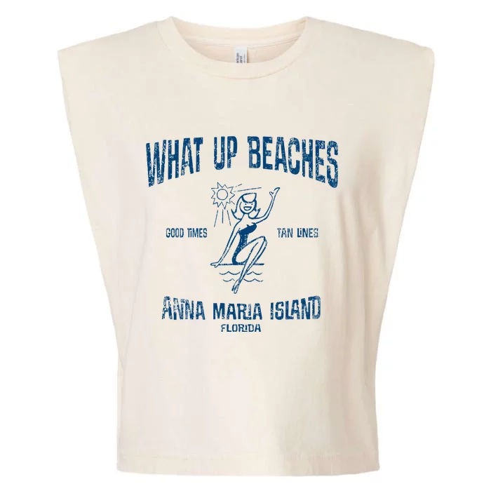 Anna Maria Island Florida Funny Vintage Beaches Garment-Dyed Women's Muscle Tee