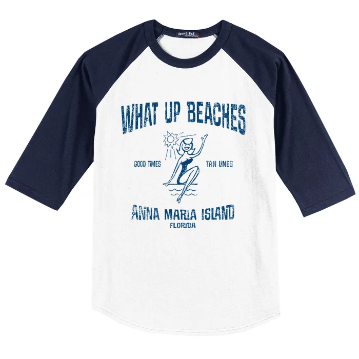 Anna Maria Island Florida Funny Vintage Beaches Baseball Sleeve Shirt