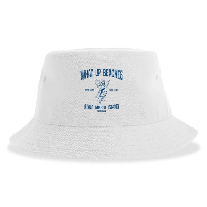 Anna Maria Island Florida Funny Vintage Beaches Sustainable Bucket Hat