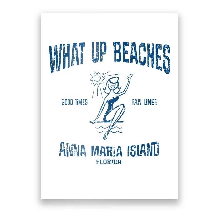 Anna Maria Island Florida Funny Vintage Beaches Poster