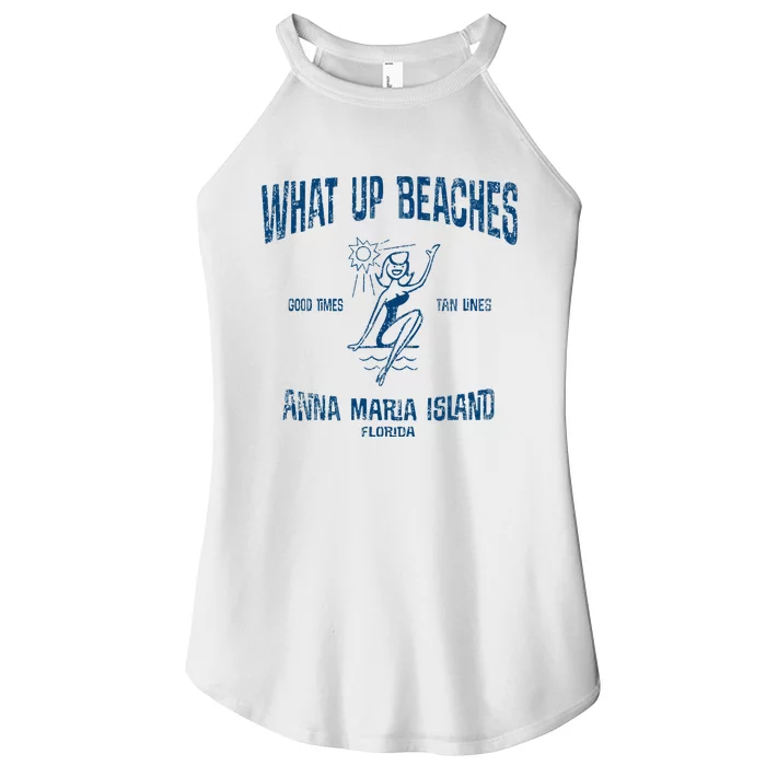 Anna Maria Island Florida Funny Vintage Beaches Women’s Perfect Tri Rocker Tank