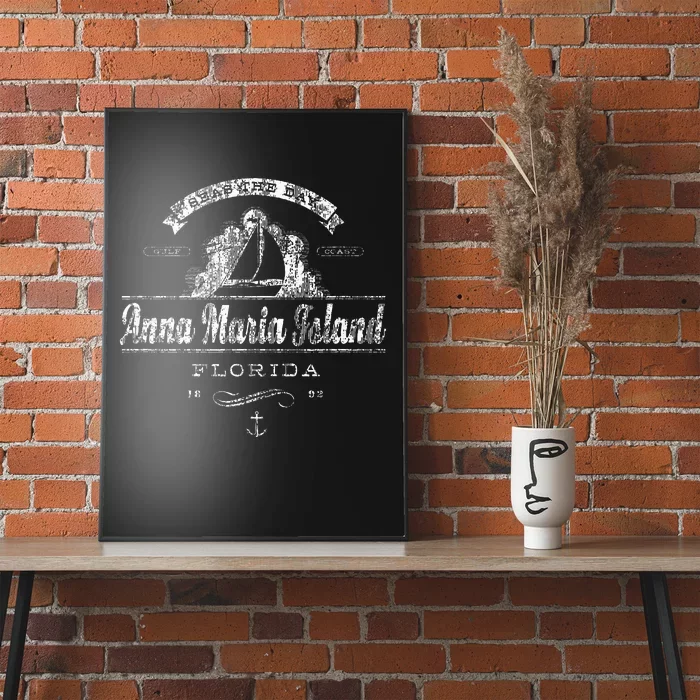 Anna Maria Island Sailboat Vintage Nautical Poster