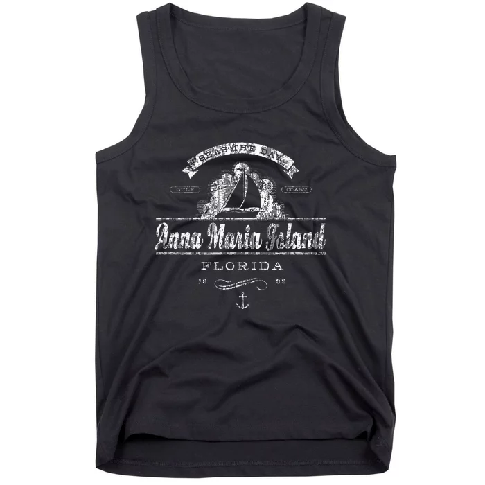 Anna Maria Island Sailboat Vintage Nautical Tank Top