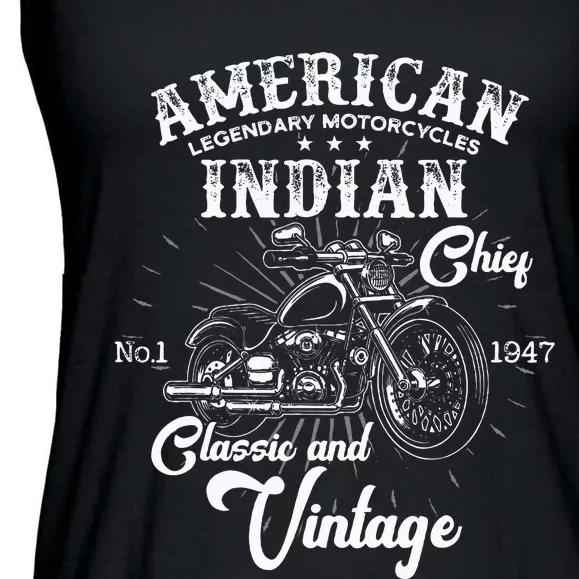 American M.O.T.O.R.C.Y.C.L.E I.N.D.I.A.N For Old Biker Ladies Essential Flowy Tank