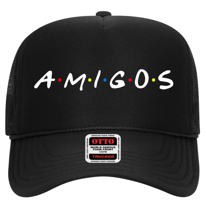 Amigos Spanish Logo High Crown Mesh Trucker Hat