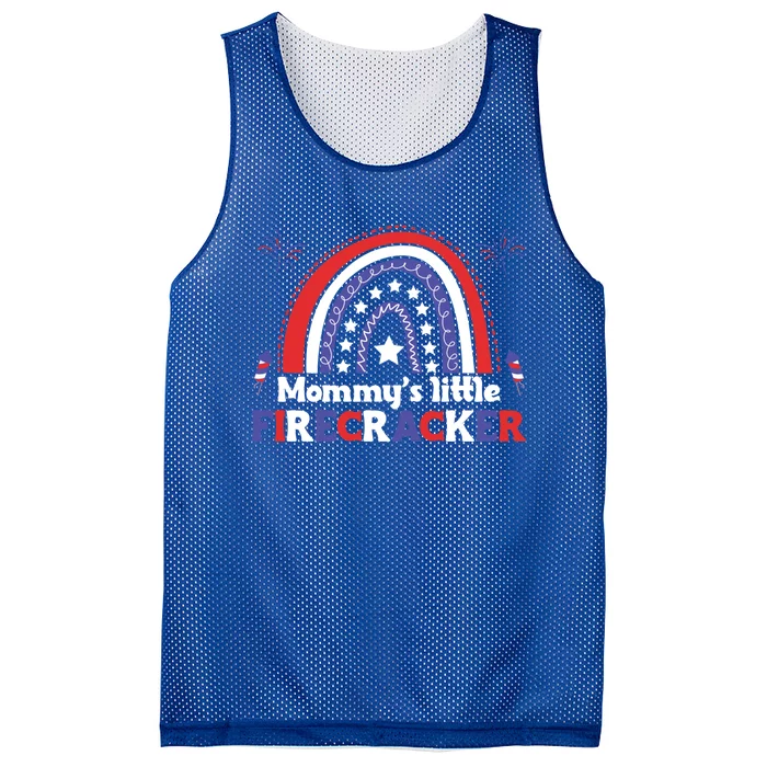 American Mommy July 4th Mommys Little Firecracker Gift Mesh Reversible Basketball Jersey Tank