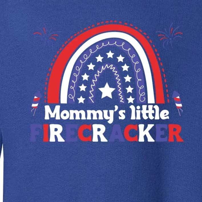 American Mommy July 4th Mommys Little Firecracker Gift Toddler Sweatshirt