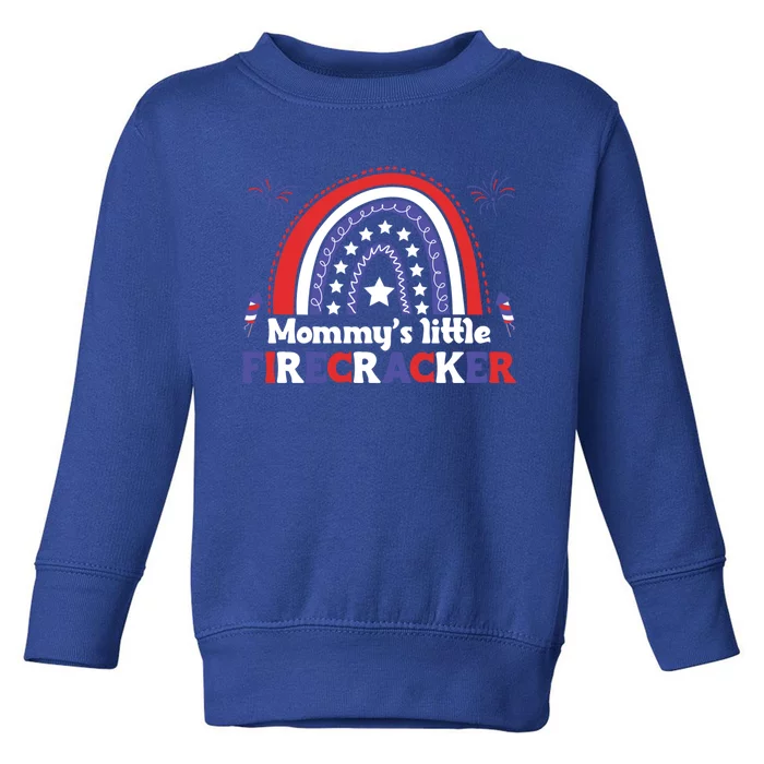 American Mommy July 4th Mommys Little Firecracker Gift Toddler Sweatshirt