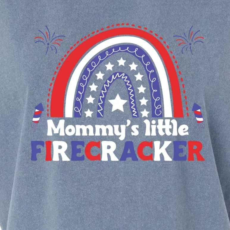 American Mommy July 4th Mommys Little Firecracker Gift Garment-Dyed Women's Muscle Tee