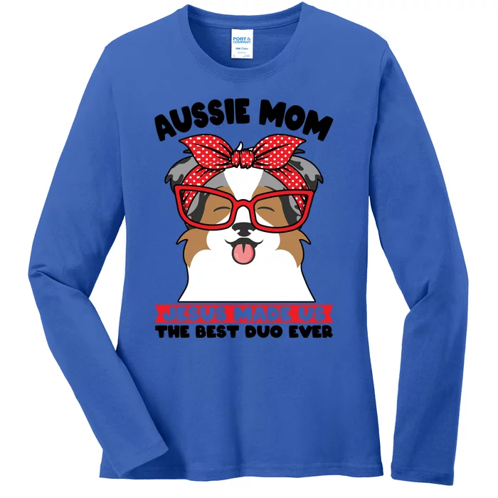 Aussie Mom Jesus Made Us The Best Duo Ever Aussie Mom Gift Ladies Long Sleeve Shirt