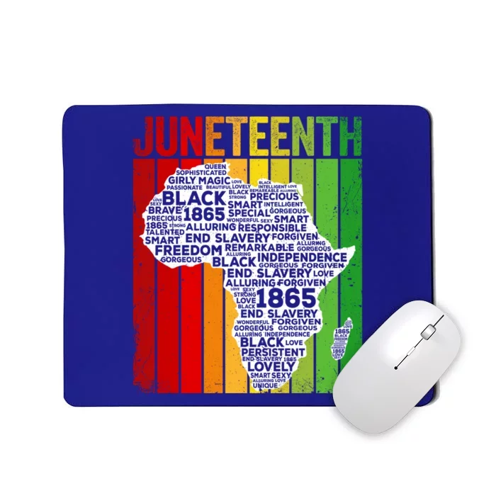 Africa Map Juneteenth Melanin Blm Independence Freedom Day Gift Mousepad